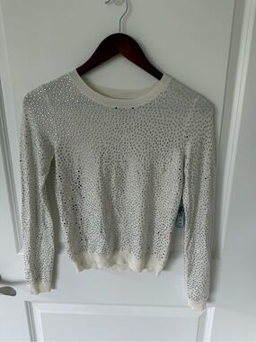 Alice + Olivia Crystal Rhinestone Sweater